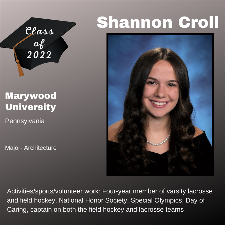 Top 25 Grad, Shannon Croll